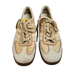 Hogan Men's Beige Buck Suede Leather Sneaker Rubber Sole Sneakers